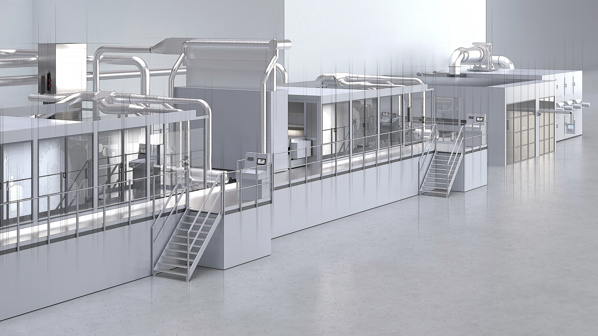 devoti.künne – CGI: fotorealistische 3D-Visualisierung einer Carding-Anlage. Künstlerische Nachbearbeitung.