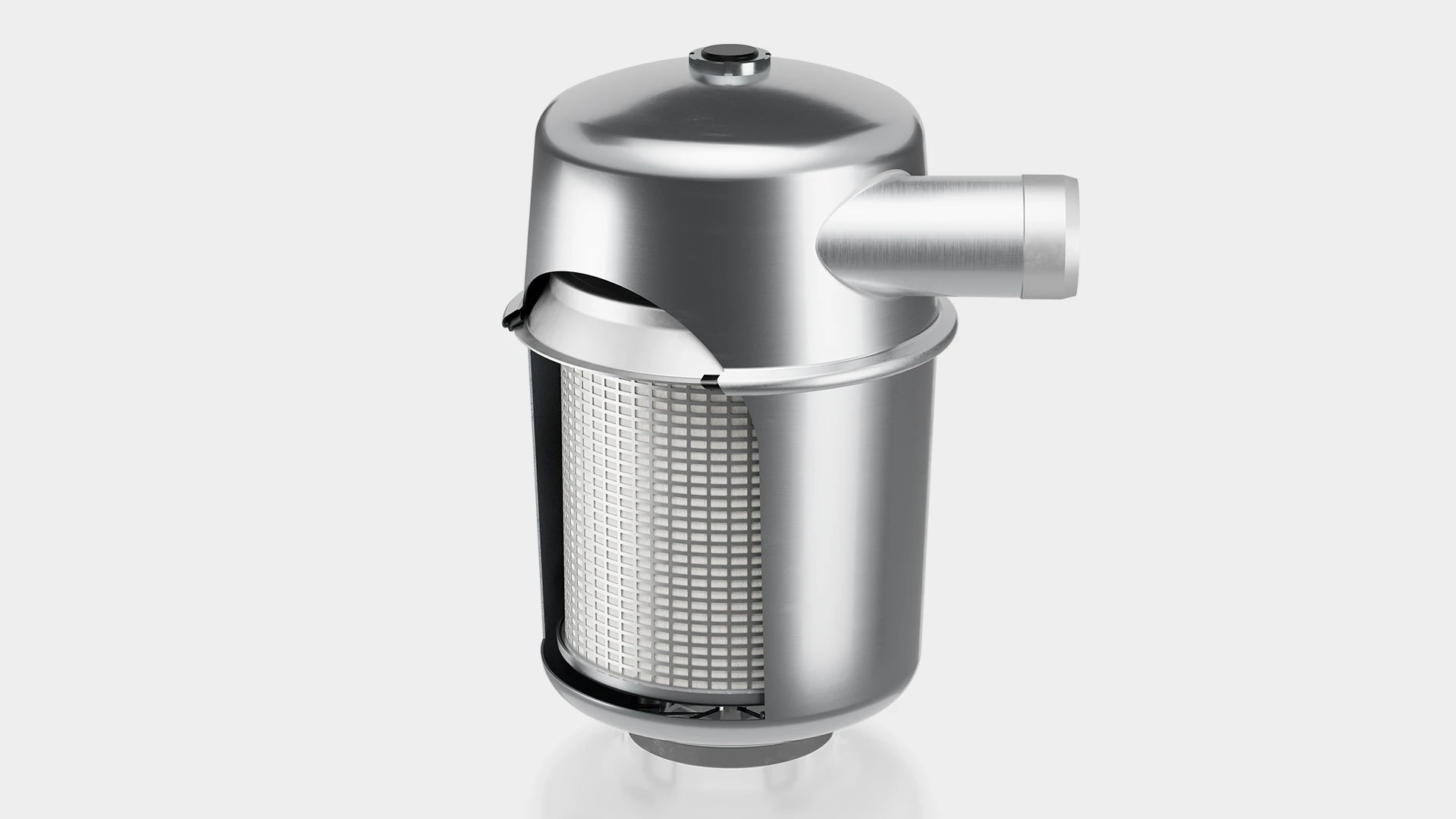 devoti.künne – CGI: fotorealistische 3D-Visualisierung eines Filterelementes.