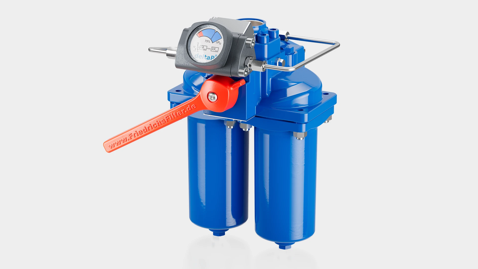 devoti.künne – CGI: fotorealistische 3D-Visualisierung eines Industriefilters.