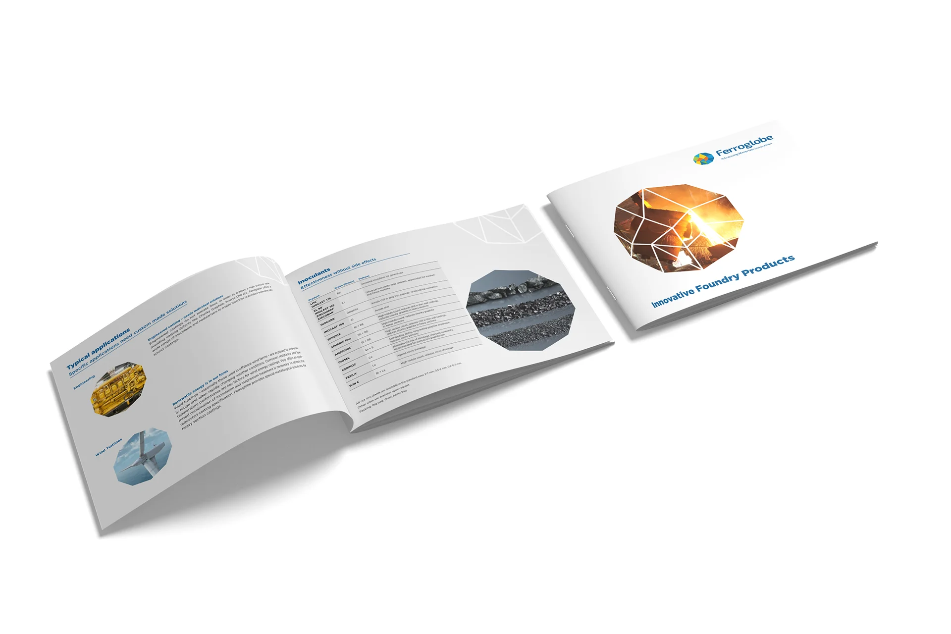 CGI Visualisierung einer Broschüre offen und geschlossen