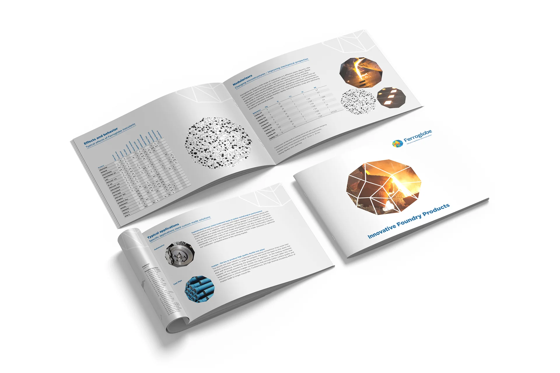 CGI Visualisierung einer Broschüre offen und geschlossen