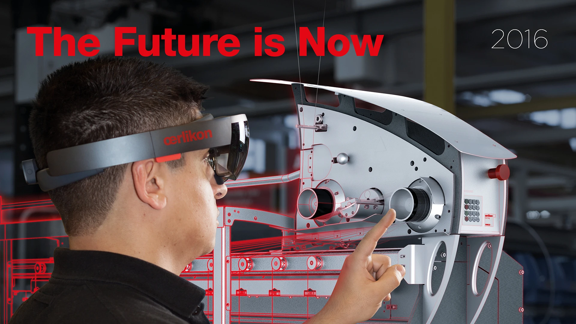 Kampagnenmotiv The Future is Now, CGI, Person mit VR-Brille