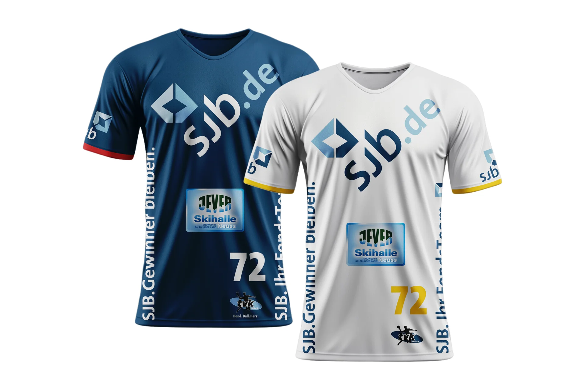 Heim und Auswärtstrikot für die erste Handballmannschaft des TVK Korschenbroich