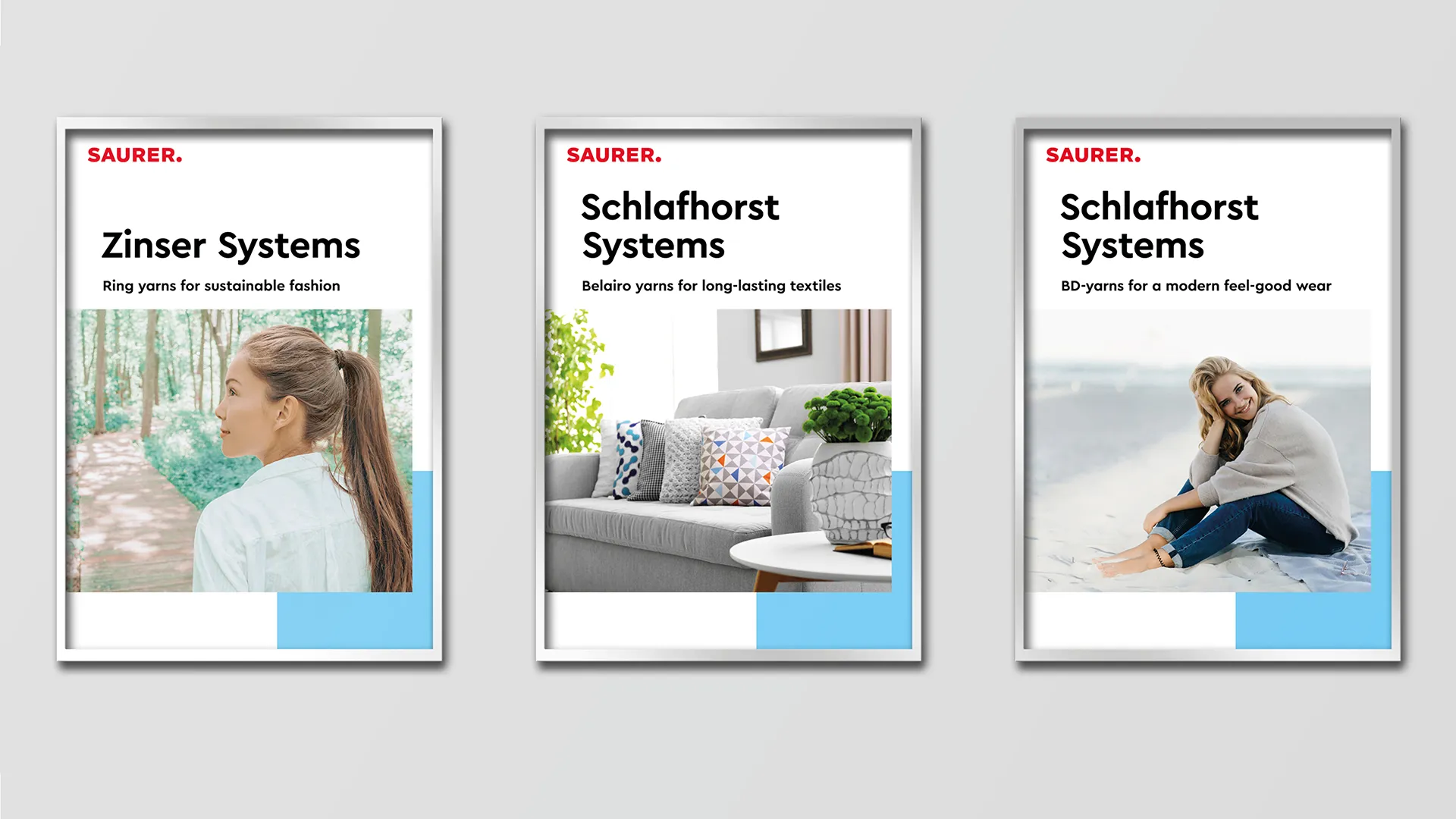 CGI 3 Poster für Schlafhorst und Zinser Spinnerei Anlagen