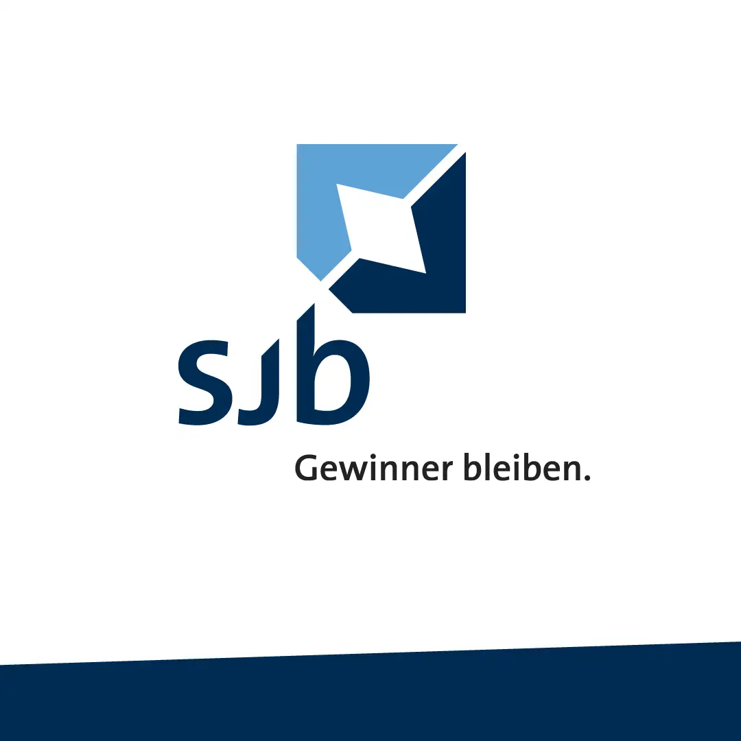 Logo SJB, Unternehmens-Claim "Gewinner bleiben."
