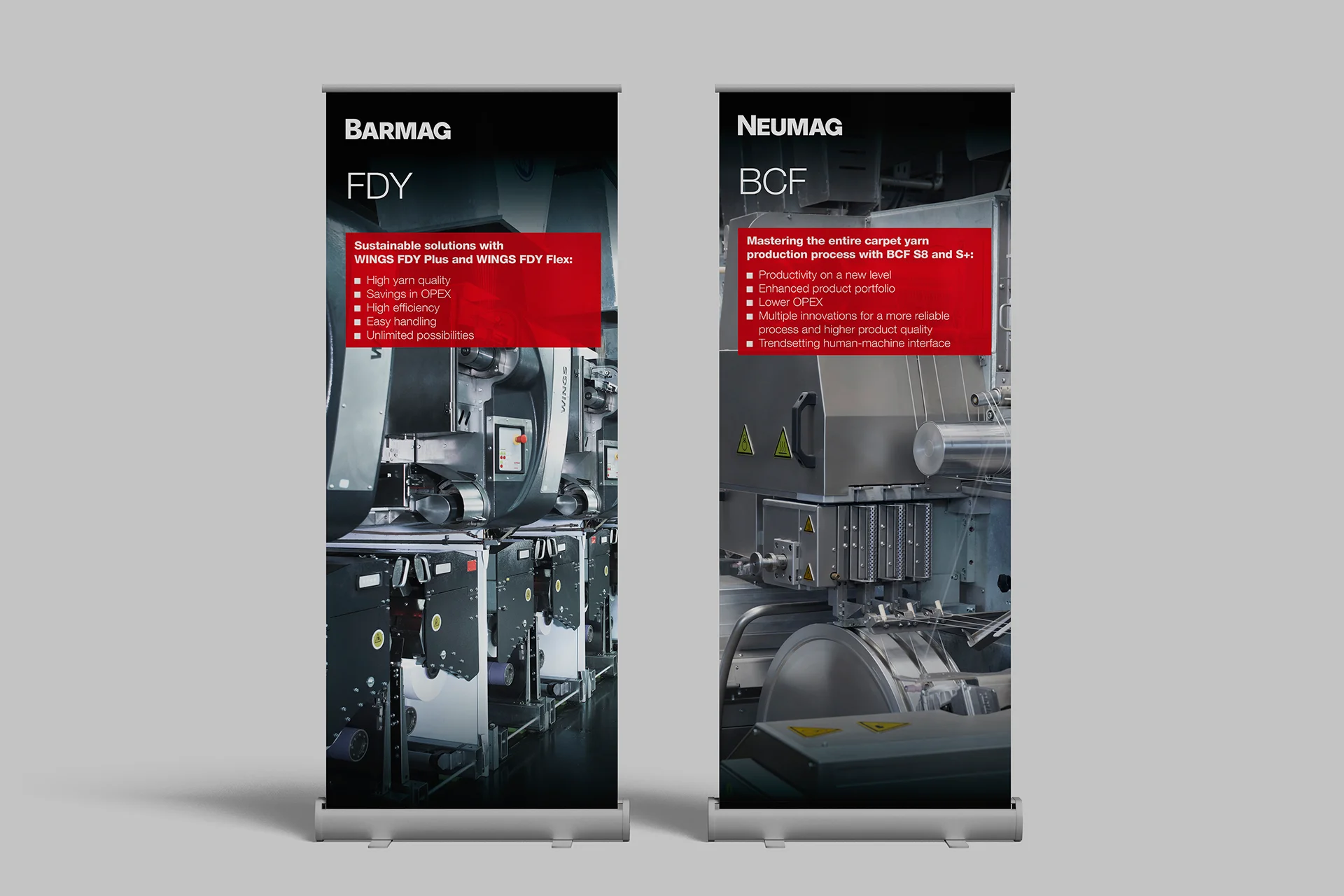 Brand Design: Rollup-Displays für Produktpräsentationen