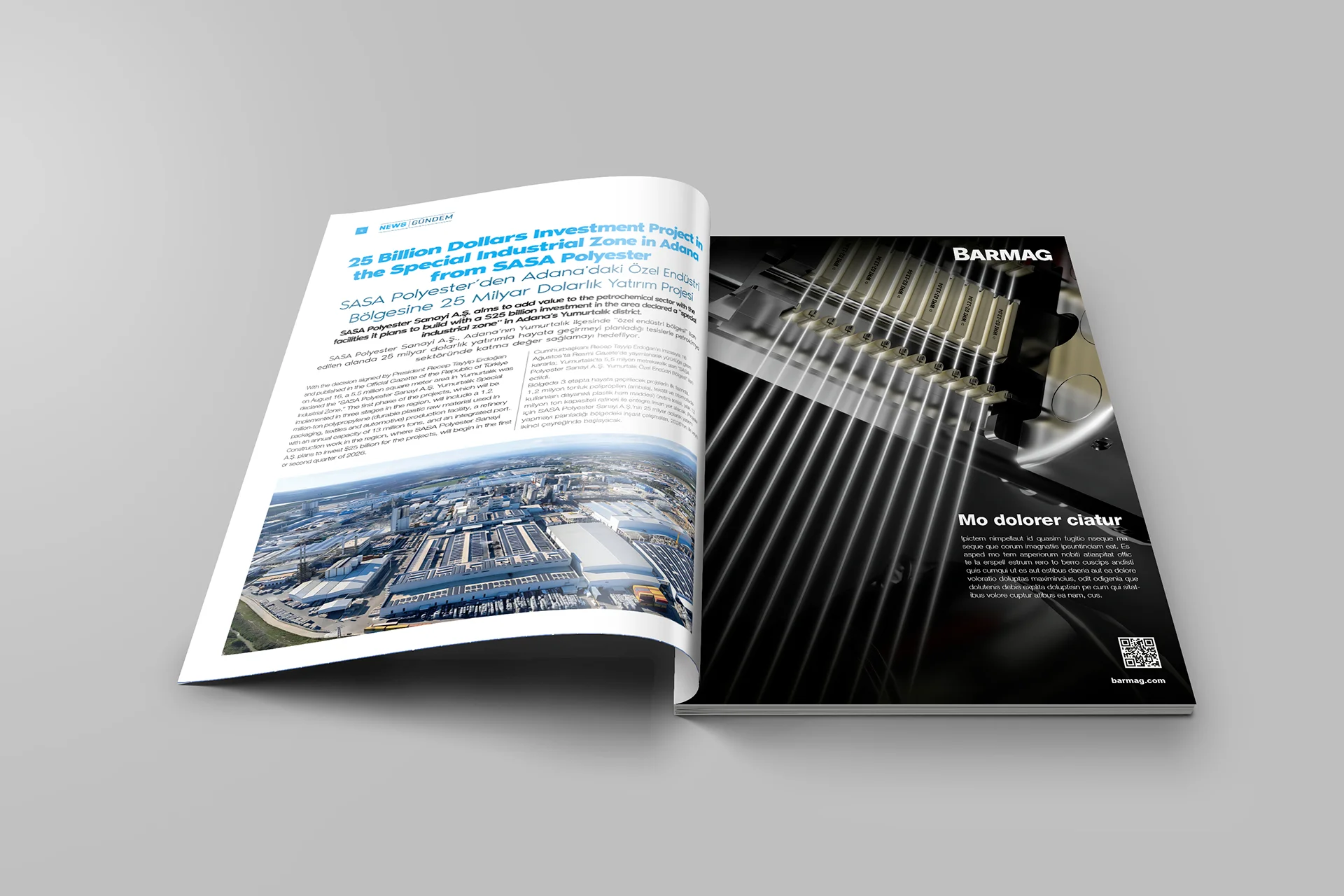 Barmag-Anzeige in einem Journal