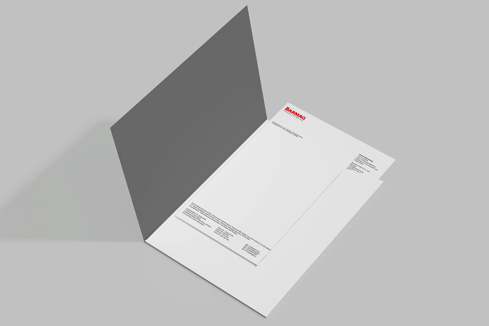 Barmag Geschäftsausstattung, Briefbogen