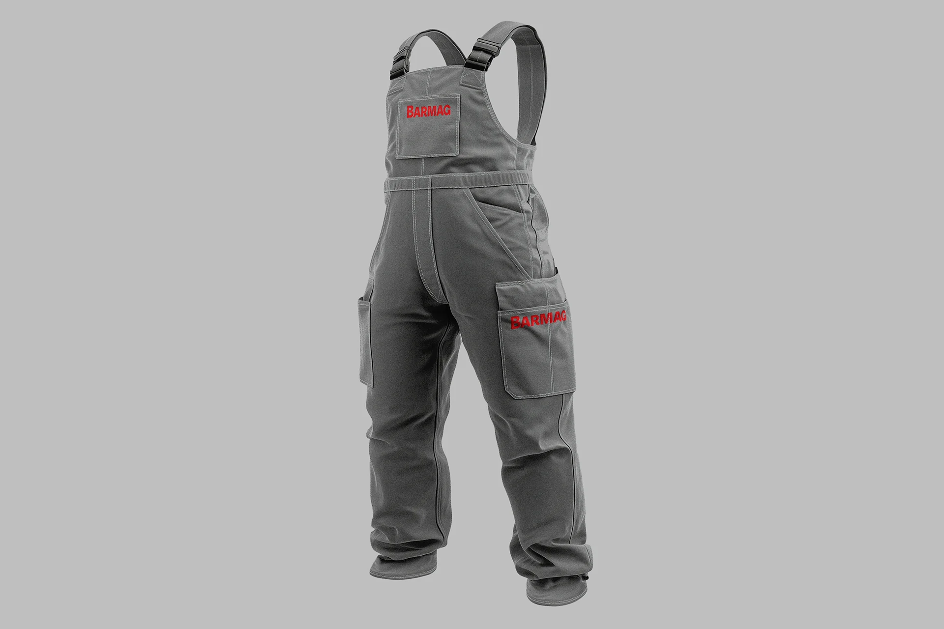 Corporate Fashion graue Arbeitshose gebrandet