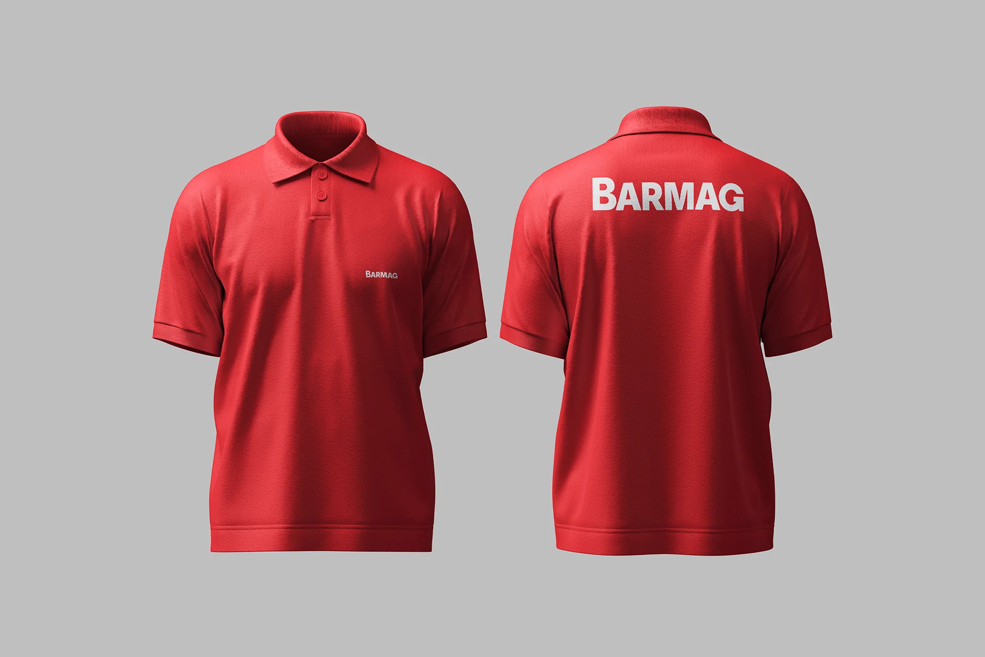 Corporate Fashion rote Polo-Shirts gebrandet